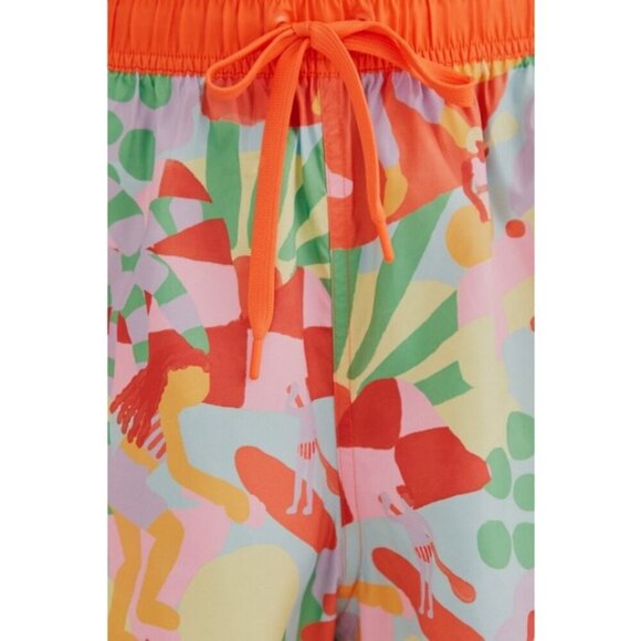 💕ADIDAS x FARM RIO💕 Unitefit Shorts ~ Red Tropical Beach Print Medium M NWT - Picture 8 of 14